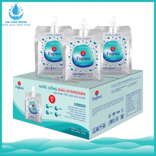 Nước uống giàu Hydrogen Cao cấp Fujiwa dạng túi bạc 270ml
