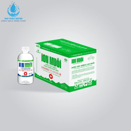 Nước súc miệng ion Muối Hương Mint Bạc Hà 300ml – Thùng 6 chai