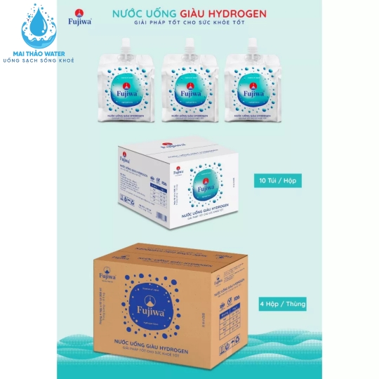 Nước uống giàu Hydrogen Cao cấp Fujiwa dạng túi bạc 270ml