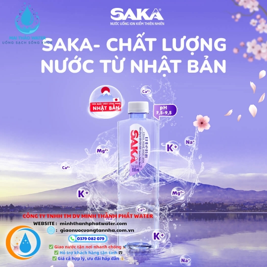 Nước suối Saka chai nhỏ 355ml (24 chai/thùng)
