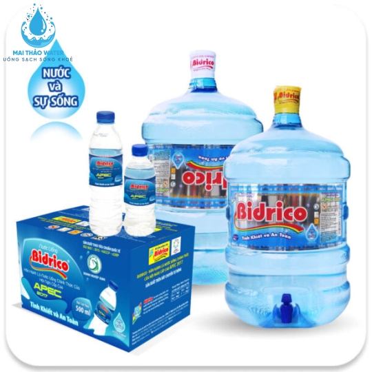 Nước uống Bidrico 19L Bình Vòi