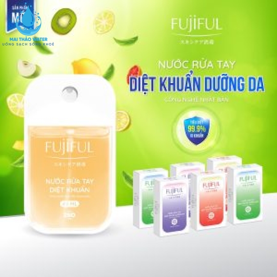 Nước Rửa Tay Diệt Khuẩn Dưỡng Da FUJIFUL Combo 3 Mùi Hương (Trái Cây + Lavender + Bạc Hà)