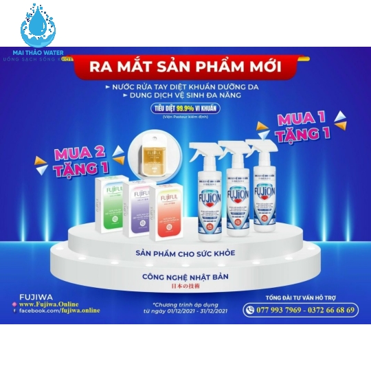 Nước Rửa Tay Diệt Khuẩn Dưỡng Da FUJIFUL Combo 3 Mùi Hương (Trái Cây + Lavender + Bạc Hà)