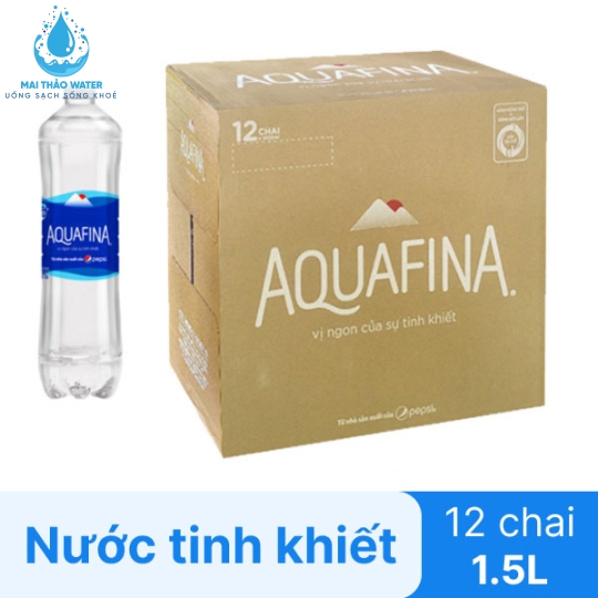 Nước uống Aquafina chai lớn 1.5L (12 chai/thùng)