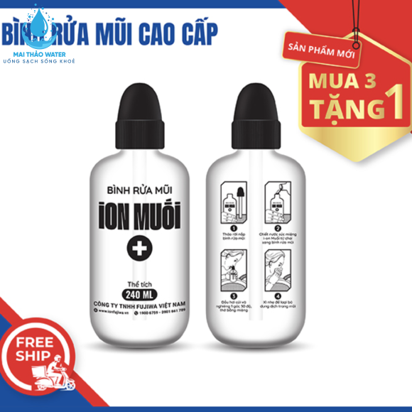 Bình Rửa Mũi Ion Muối 240ml (Mua 3 Tặng 1)