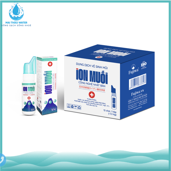 Dung Dịch Vệ Sinh Mũi Ion Muối FUJIWA Thùng 12 Chai