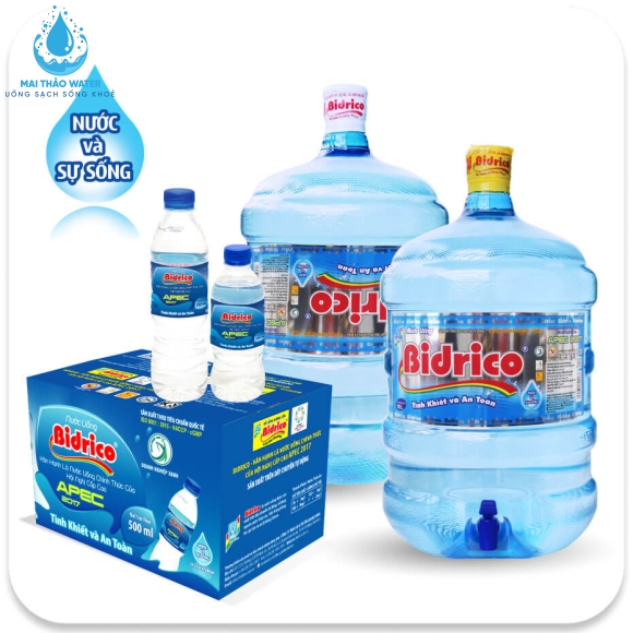 Nước uống Bidrico 19L Bình Vòi