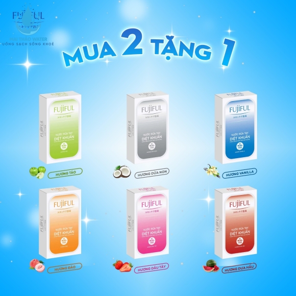 Nước Rửa Tay Diệt Khuẩn Dưỡng Da FUJIFUL – Combo 3 Hương Mới